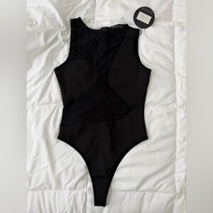 Whitefox Stylish Black mesh bodysuit